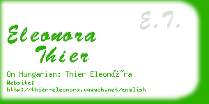 eleonora thier business card